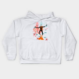 Scuba Diver, in an underwater playground! Kids Hoodie